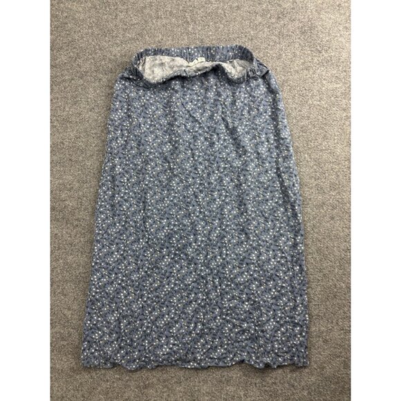 Tentree Skirt Womens Small Blue Floral Ditsy Print Elastic Waist EcoVero Viscose - Picture 1 of 7